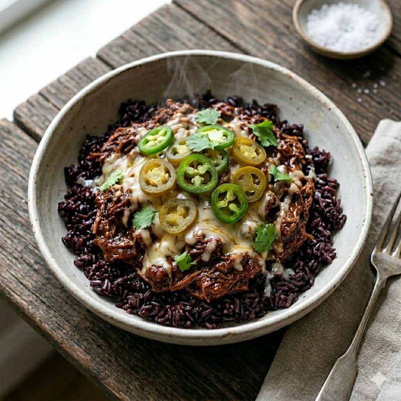 Barbacoa Beef with Savoury Cocoa Rice